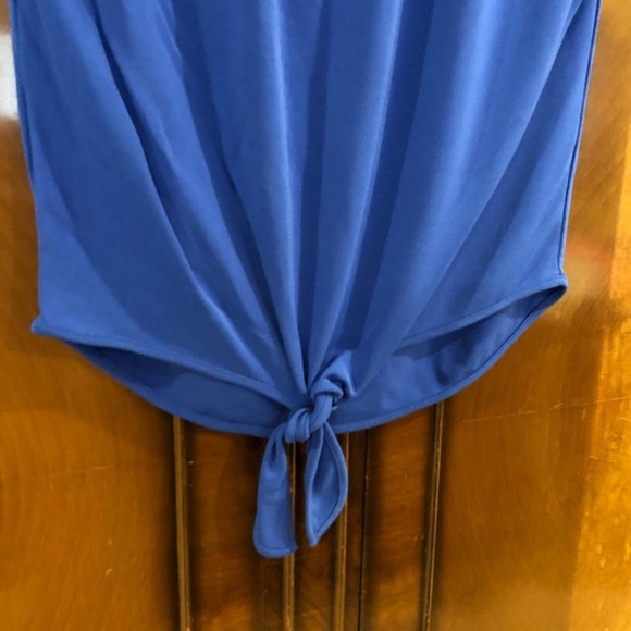 Ann Taylor Blue Blouse w/ Tie Front size XS - Picture 6 of 8